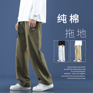 美式高街百搭休闲裤子男纯棉高级裤子显高显瘦   K666特批41图片