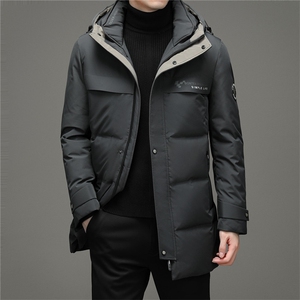 中年男连帽羽绒服白鸭绒保暖爸爸装2023冬季中年外套ZK2176-P320图片