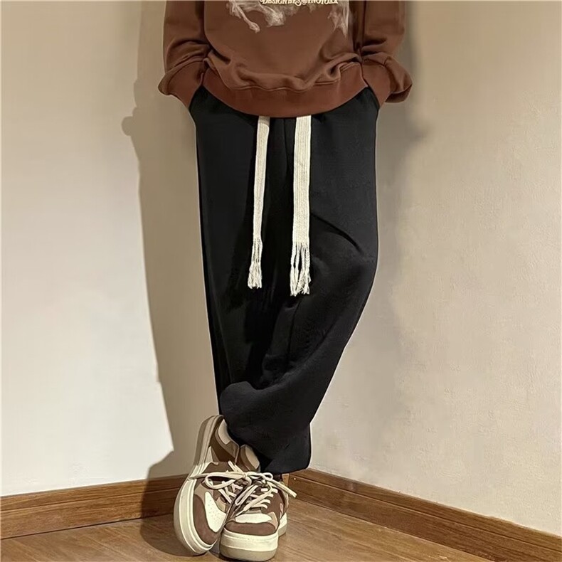 裤子男春秋季潮牌束脚卫裤宽松vibe风高街美式休闲裤K3124-P36,男装休闲裤,星座412
