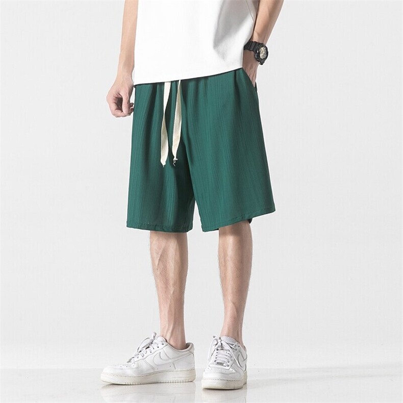 夏季大码日系港风轻薄休闲宽松短裤冰丝五分裤潮男女K173/P25，男装牛仔裤，电商A221A