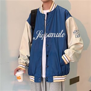 男秋季外套街头棒球服夹克外套双层J227P40图片