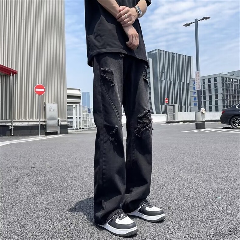 2024美式牛仔裤男款直筒长裤潮T1722P42,男装牛仔裤,星座1116-2