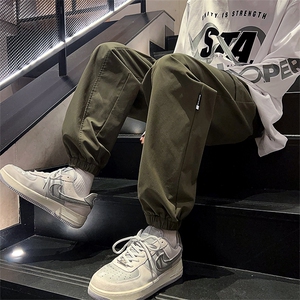 24春款港风工装裤休闲裤束脚裤男KP209 P48图片