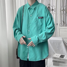 长袖衬衫男秋季日系春秋高级感痞帅衬衣潮SY089P28，男装衬衫，星座1116-2