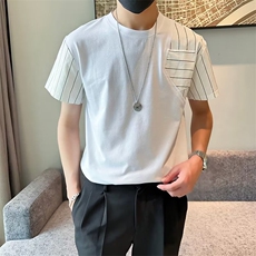 新款短袖T恤男夏季韩版半袖上衣港风宽松休闲潮牌体恤衫T0561-P35，男装T恤，星座308B-2