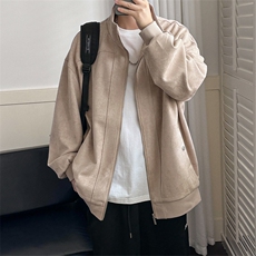 现货鹿皮绒立领夹克外套男绣花上衣A351-AJ2520-P105，男装夹克，电商A351