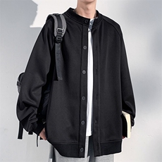 特批P36无差价秋季新款慵懒风开衫外套男美式青少年纯色卫衣W2338，女装短外套，电商A001