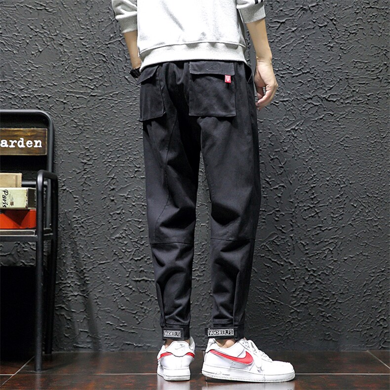 2021春季新款休闲工装裤宽松日系大码束脚裤哈伦九分裤K826-P50,男装休闲裤,电商A009A（原A058A）