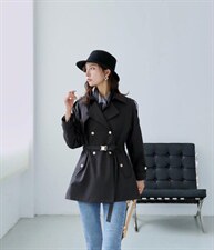 腰带款风衣，女装风衣，时代公主