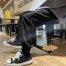 卫裤加绒加厚小众设计休闲束脚长裤K3694B315P55控68，男装休闲裤，电商B315
