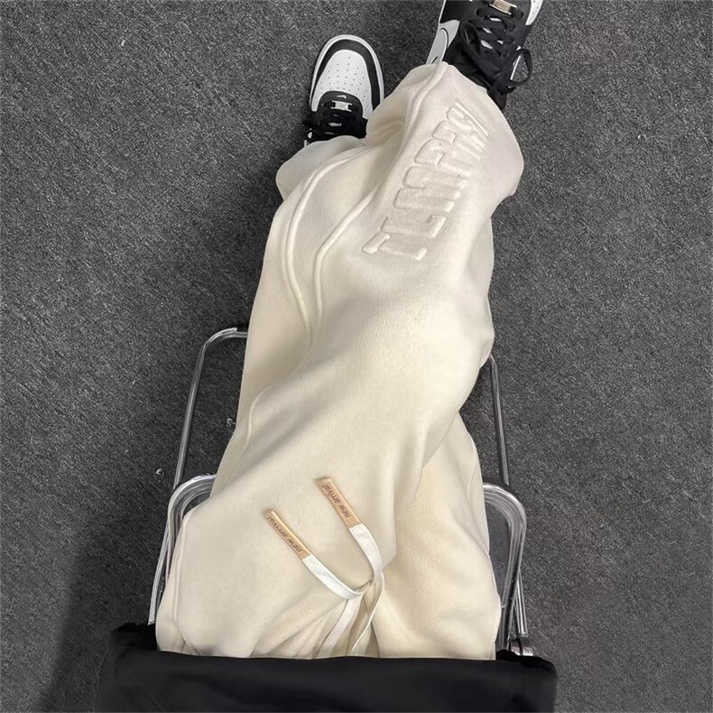 运动裤子男秋冬季休闲宽松加绒加厚束脚裤男痞帅奥粒绒卫裤K118,男装休闲裤,星座1116A-1（原606A）