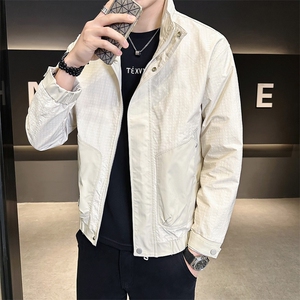 1803 P105 小细格立领夹克外套图片
