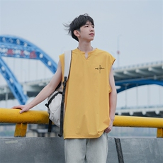 V领印花170克锦纶安踏条冰丝大码坎肩体恤A436-1605-特P3249，男装T恤，电商A436