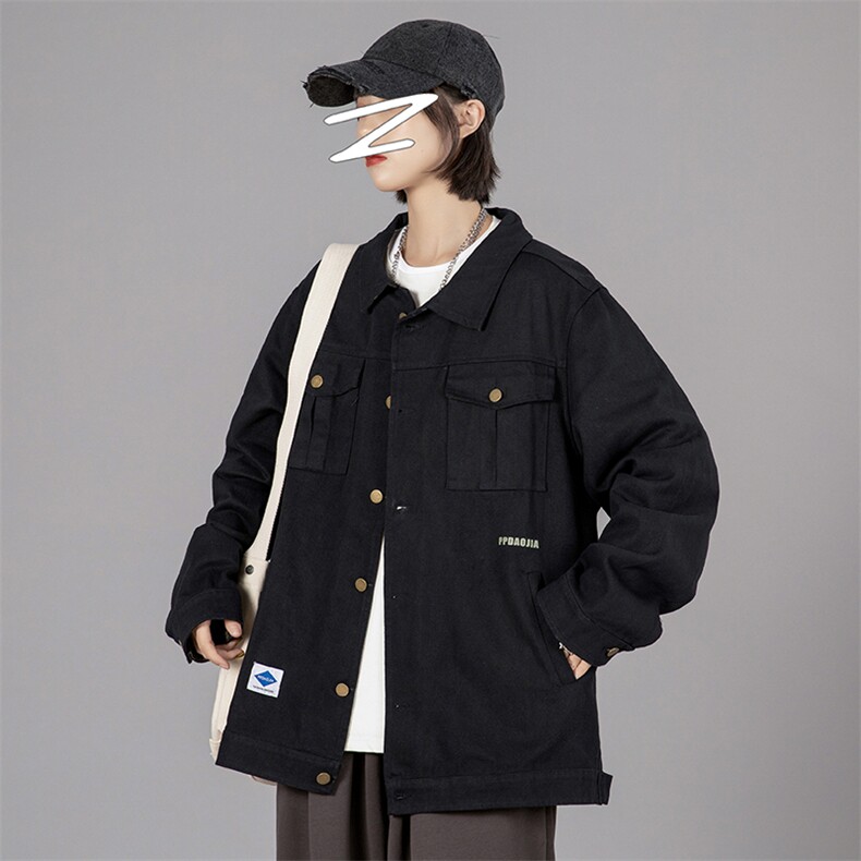 2021秋季新蒙马特日系中性风大码男潮流复古牛仔夹克外套J962-P75,男装夹克,电商A001