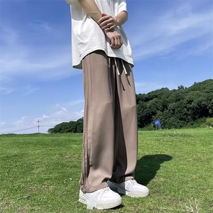 美式条纹裤男夏季潮牌高街垂感直筒拖地裤百搭宽松休闲裤L32-p36图片