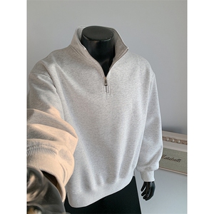 品质加绒奥粒绒重磅boxy500克短宽套头圆领男 RH5320JR-P52图片