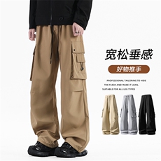 工装裤宽松秋季2025新款直筒美式休闲显瘦阔腿运动裤Z6908-P40，男装工装外套，星座610（原A335）