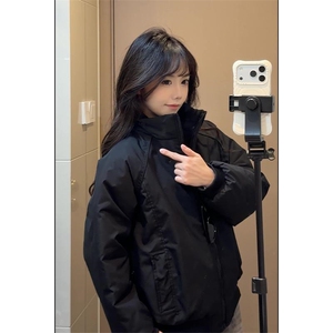 现货美式高街休闲棉衣夹克三防立领纯色户外工装加厚棉服外套图片