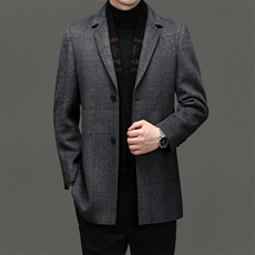 CKYC6076钱塘2020-2冬季新款商务休闲厚款中年男士毛呢西服P345，男装西服，钱塘207-2