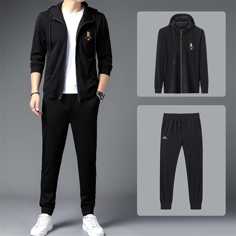 CAG401钱塘2020-2春秋新款时尚休闲百搭中青年男士套装P97，男装休闲套装，钱塘207-2