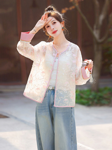 新中式精致刺绣薄款外套女2026春季新款高级感洋气减龄轻G风图片
