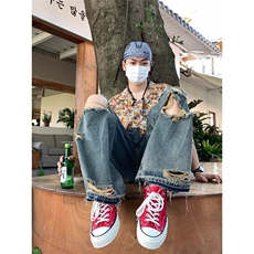 复古夏威夷碎花短袖衬衫男女2025夏季宽松沙滩休闲衬衣潮G87，男装T恤，星座208-5