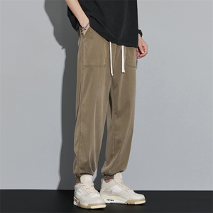 休闲裤男夏季美式拼接运动垂感松紧抽绳百搭显瘦束脚裤DY560-P65图片
