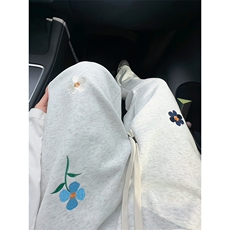 秋季新款潮流复古华棉卫裤花朵刺绣大码休闲裤男K5774-特P40控78，男装休闲裤，电商A001-1