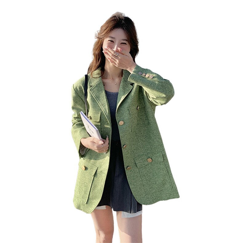 金属扣高级混色小香风西装外套气质百搭2C220-P175K259,女装西装,2C220