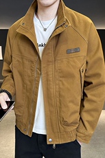 秋季全棉工装风男士立领夹克外套休闲百搭有型，男装夹克，电商A239