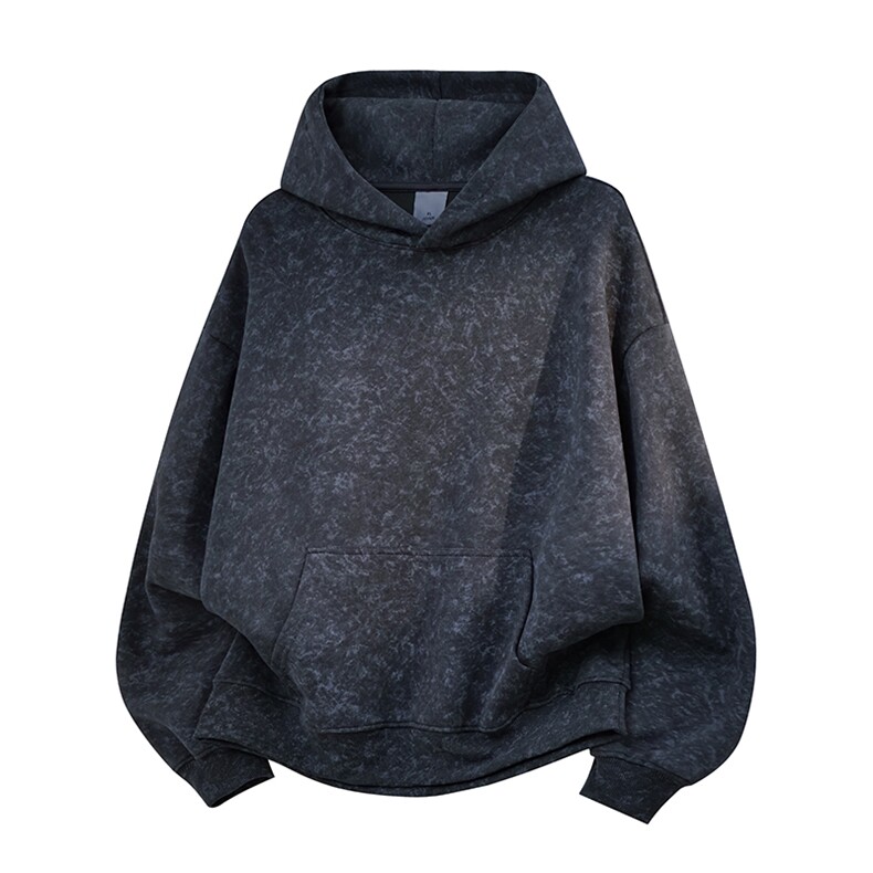 重磅65棉无帽绳450克水洗扎染连帽卫衣硬挺短宽外套男RH5310-P50，女装短外套，星座610B-1