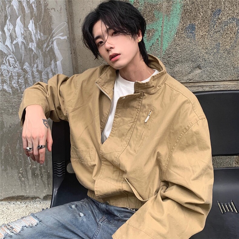 JY111-P78工装夹克纯棉水洗巴恩风哈灵顿外套网图,男装夹克,星座1501-3
