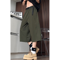 K5047/特P30夏季新款透气激光打孔网眼过膝七分裤男凉感冰丝裤子，男装休闲裤，电商A141