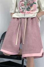 B239-1501-P38控价59麂皮绒休闲短裤男美式撞色抽绳五分裤子，男装休闲裤，星座514-2(原B239)