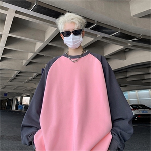 抖音得物高品质重磅二开全棉阔版支持退换360克插肩圆领卫衣CM01,男版宽松卫衣搭配图片