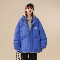 白鸭绒中性22冬季潮流印花宽松百搭保暖连帽羽绒服YR194P195K258，男装羽绒服，A247A