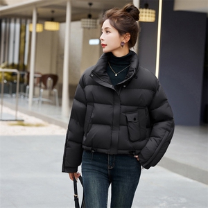 短款羽绒服女2024年冬季新款立领短款宽松羽绒服图片