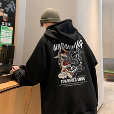 已注册得物抖音直播高品质港风男宽松连帽卫衣外套W5082P45控68，男装卫衣，电商C408(原B339-1)