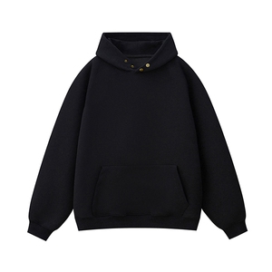 抖音得物高品质 美式高街重磅曼巴棉古铜两粒扣连帽卫衣外套XS066图片