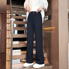 W9685-P43网图现货直筒微弹西裤高质量长裤中腰流行常规青少年，男装西裤，星座1608-2