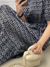 复古韩风连衣裙，女装连衣裙，A.S BAINA 艾莎佰纳