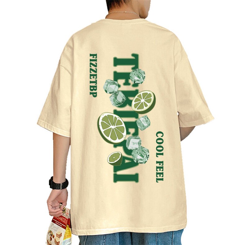 T622P26夏季新款美式纯棉短袖T恤ins衣服宽松半袖体恤上衣,男装T恤,星座304A