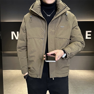L-5XL MY619-P175 双色连帽棉衣男 填充物 石墨烯生物绒棉图片