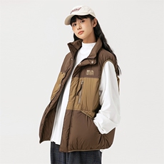 2026冬季新款男日系潮牌立领白鸭绒羽绒服马甲加厚外套YR26-F199，男装羽绒服，电商A101（原外27）