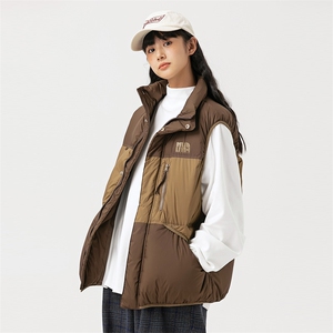 2026冬季新款男日系潮牌立领白鸭绒羽绒服马甲加厚外套YR26-F199图片