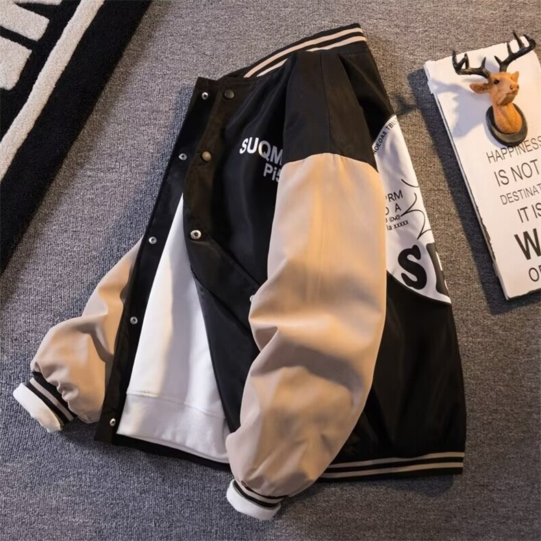 棒球服外套男春秋季2025新款潮牌宽松休闲痞帅百搭上衣服A5/P50,女装短外套,星座506B