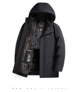 羽绒服男士冬季连帽短款上衣服冬装加厚保暖商务冬天鸭绒外套图片