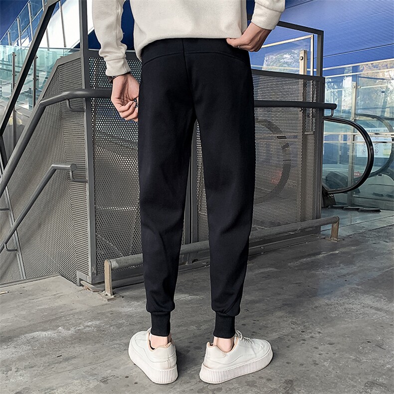 社会精神小伙春秋加绒卫裤运动束脚男裤DS-B249-KK96-P58-加绒P68,男装休闲裤,星座215（原电商B249）