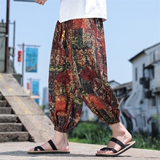 2025春夏新款风男装休闲透气花式风束脚哈伦裤K190-P55，男装休闲裤，电商B277(原6028)