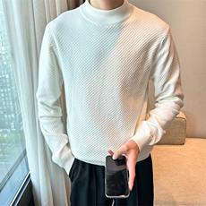 菠萝格半高领毛衣男针织衫咖啡复古色MY6002-P50，男装针织衫/毛衣，星座1012-1